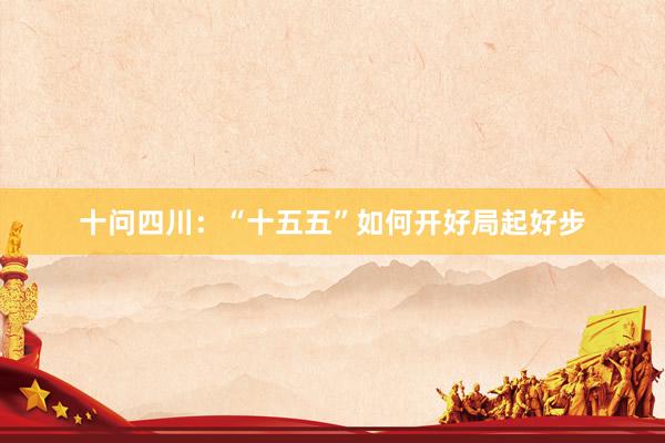 十问四川：“十五五”如何开好局起好步